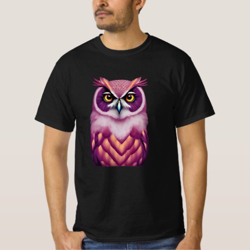 Colorful Owl Bird Artwork T_Shirt