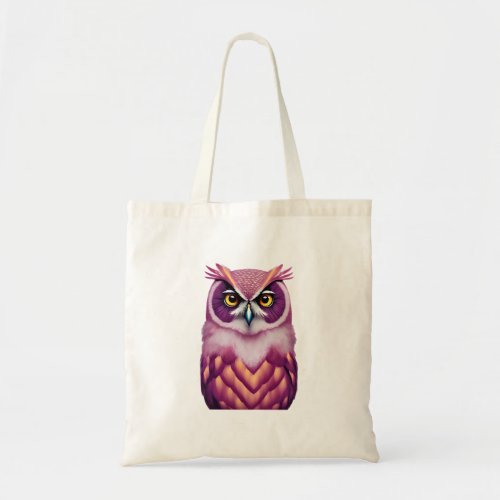 Colorful Owl Bird Artwork  Tote Bag