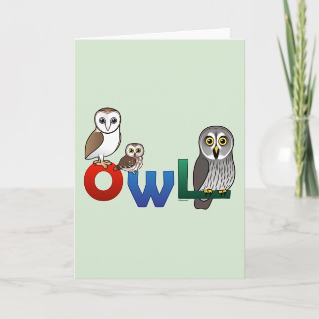 Colorful Owl Card (Front)