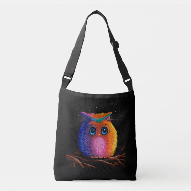 Colorful Owl Crossbody Bag (Front)