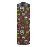 Colorful owl doodle background pattern thermal tumbler