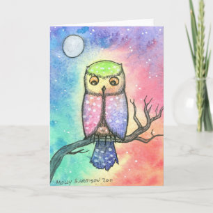 Colorful Owl Greeting Card