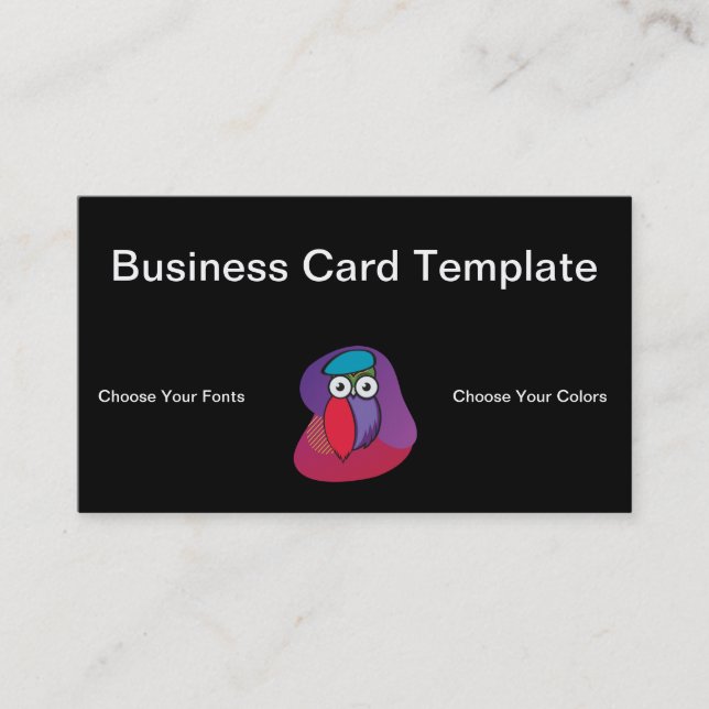 Colorful Owl logo business card (Front)