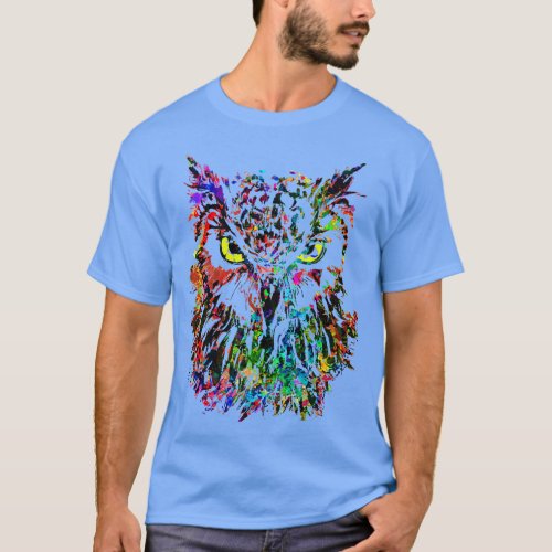 Colorful Owl Owlet Beautiful Eyes T_Shirt