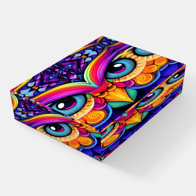Colorful Owl Paperweight (Angled)