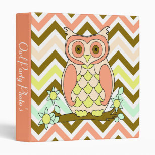 Colorful Owl Party Photo Album Binder