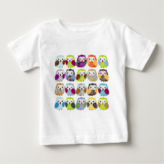Colorful Owl Pattern Baby T-Shirt