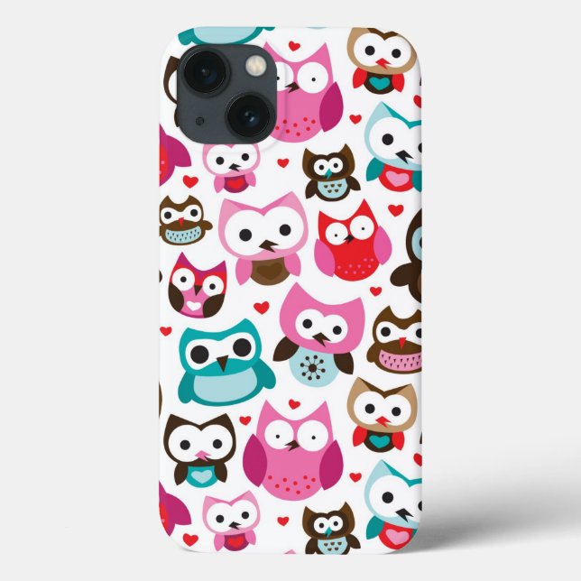 colorful owl pattern Case-Mate iPhone case (Back)