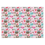 colorful owl pattern tablecloth