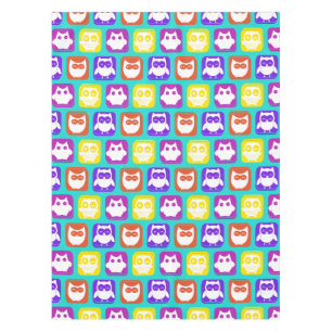 Colorful Owl Pattern Tablecloth