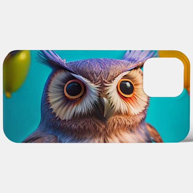 Colorful Owl Phone Case (Back (Horizontal))