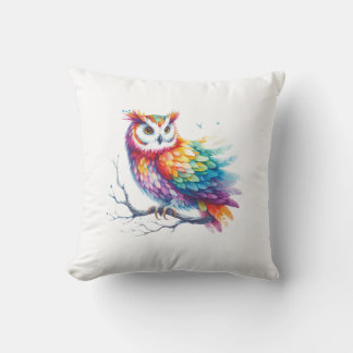 Colorful Owl Pillow