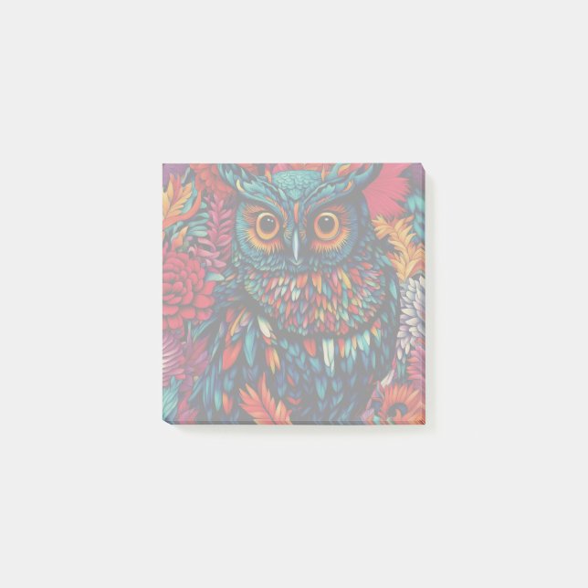 Colorful Owl  Post-it Notes (Front)