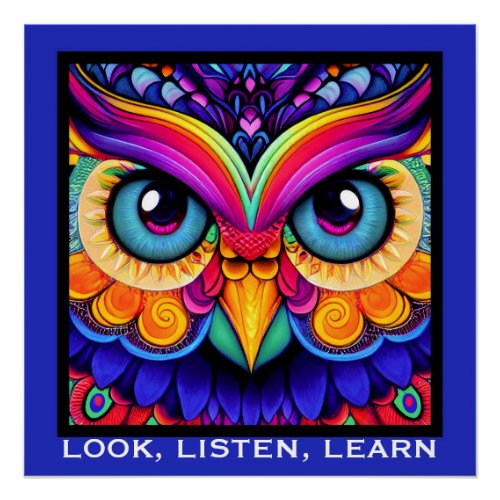 Colorful Owl  Poster