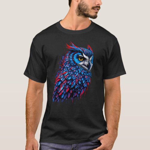Colorful Owl Splash T_Shirt