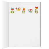 Colorful Owls and Flowers Happy Card (Inside (Right))
