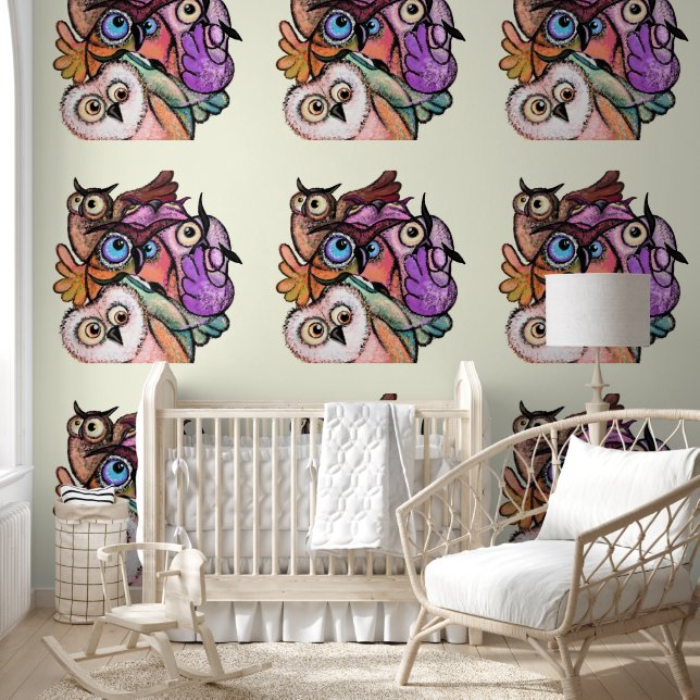 Colorful Owls Funny Wallpaper (Kids)