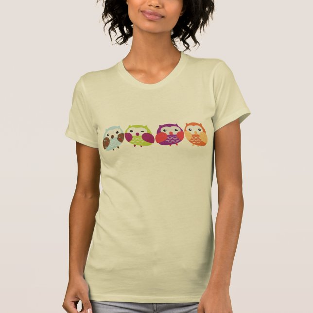 Colorful Owls T-Shirt (Front)