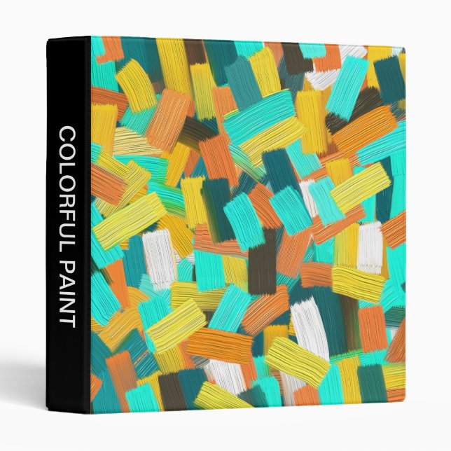 Colorful Paint (1in) Binder (Front/Spine)