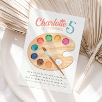 Colorful Paint and Art Birthday Party Invitation
