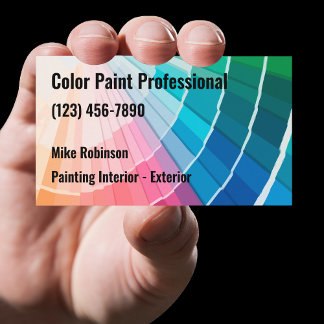 Colorful Paint Chip Background Business Card