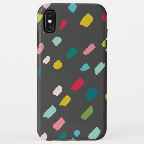 COLORFUL PAINT DABS creative fun bold bright gray iPhone XS Max Case