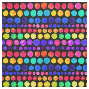 Colorful Paint Dots Pattern Fabric