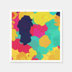 Colorful Paint Fiesta Arts Crafts Birthday Party Napkins