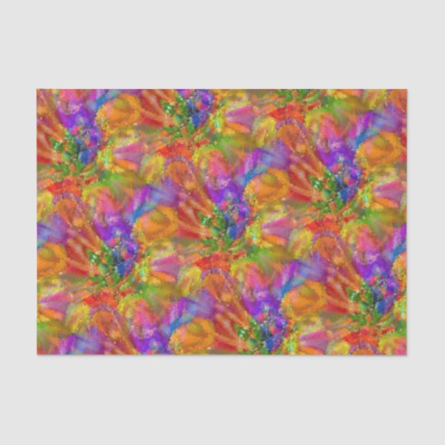 Colorful Paint Fun - Abstract Splashes Crafting Tissue Paper (Front)