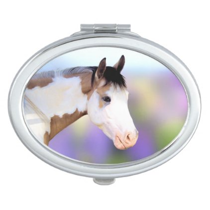 Colorful Paint Horse Compact Mirror