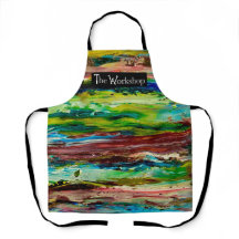 Colorful Paint Palette Art Studio Workshop Apron