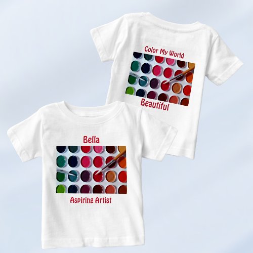 Colorful Paint Palette Playful Baby T_Shirt