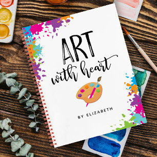 Colorful Paint Party Personalized Sketchbook Notebook