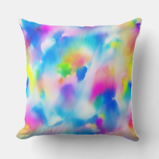 colorful paint pattern pillows