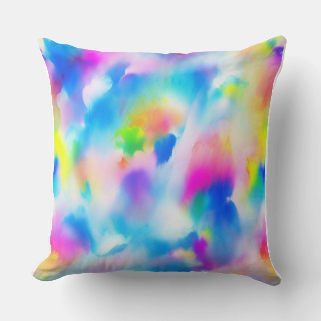colorful paint pattern pillows (Front)