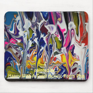 Colorful Paint Poured Mousepad