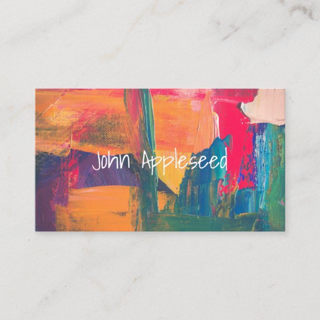 Colorful Paint Professional Business Card (Front)