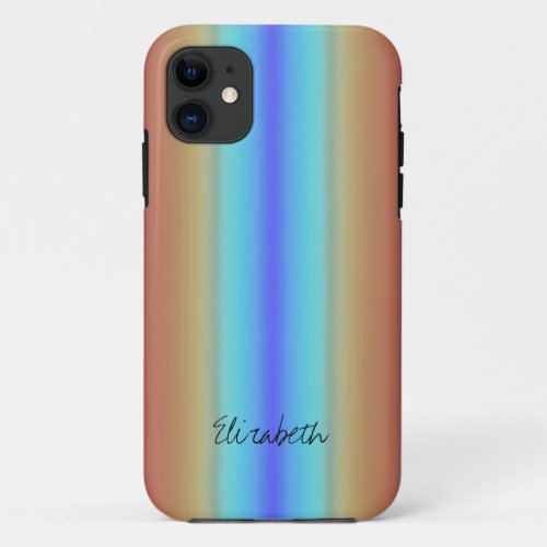 Colorful Paint Rainbow Abstract 2 iPhone 11 Case