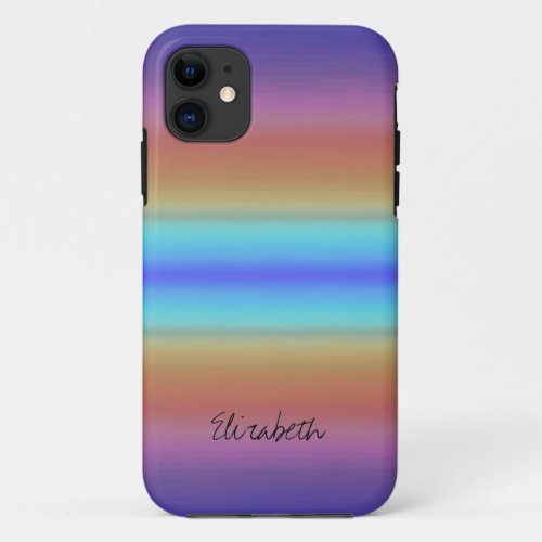 Colorful Paint Rainbow Abstract 2 iPhone 11 Case