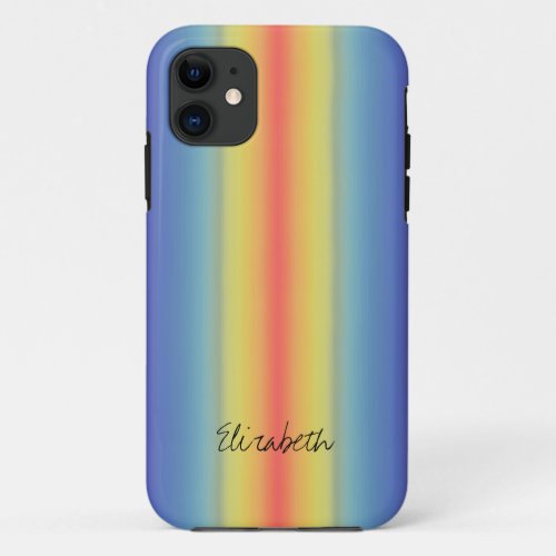 Colorful Paint Rainbow Abstract iPhone 11 Case