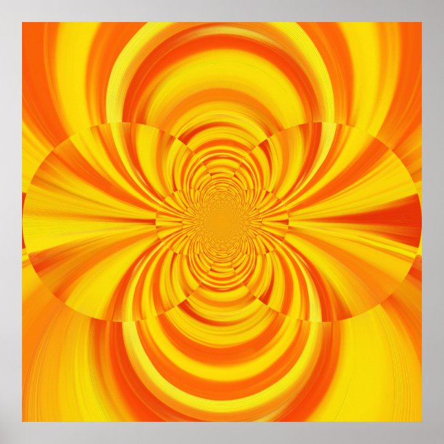 COLORFUL PAINT RAINBOW SWIRL POSTER (Front)