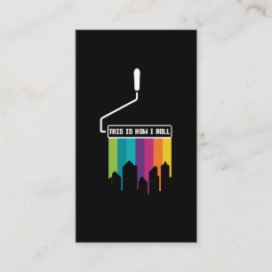 Colorful Paint Roller LGBT Funny Painting Business Card