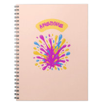 Colorful Paint Splash Awesome Notebook