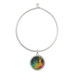 Colorful Paint Splash Bangle Bracelet