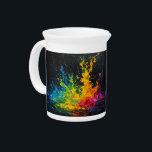 Colorful Paint Splash Beverage Pitcher<br><div class="desc">Artwork by Brady Arnold</div>