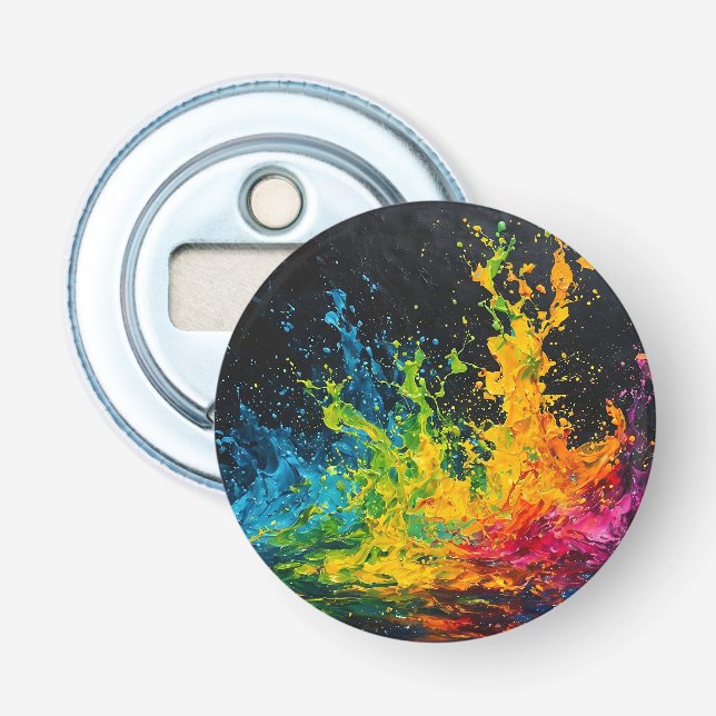 Colorful Paint Splash Bottle Opener (Front)