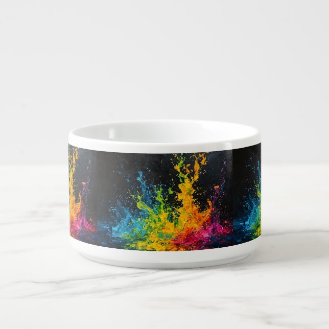 Colorful Paint Splash Bowl (Center)