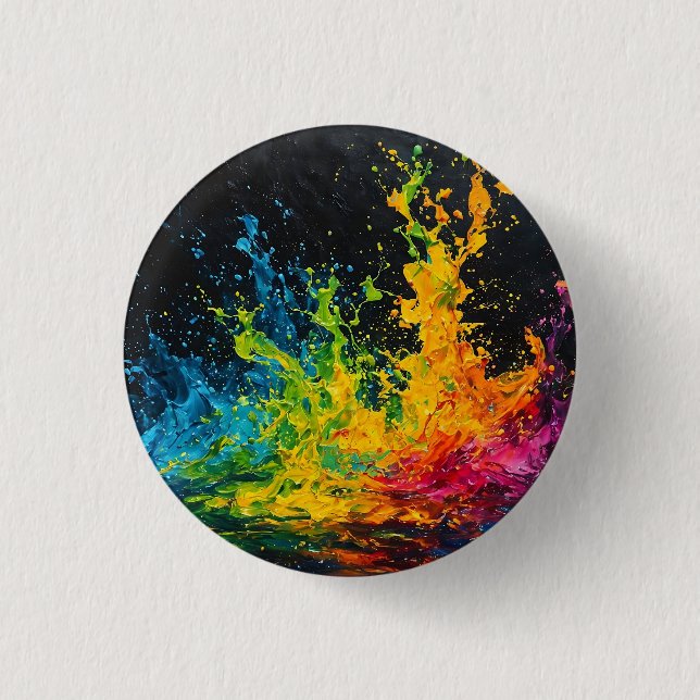 Colorful Paint Splash Button (Front)