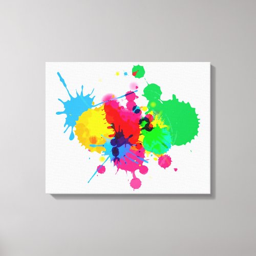 Colorful Paint Splash Canvas Print