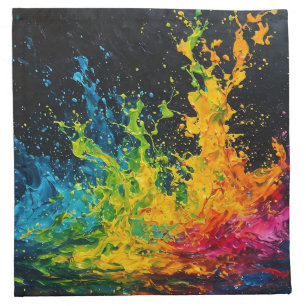 Colorful Paint Splash Cloth Napkin